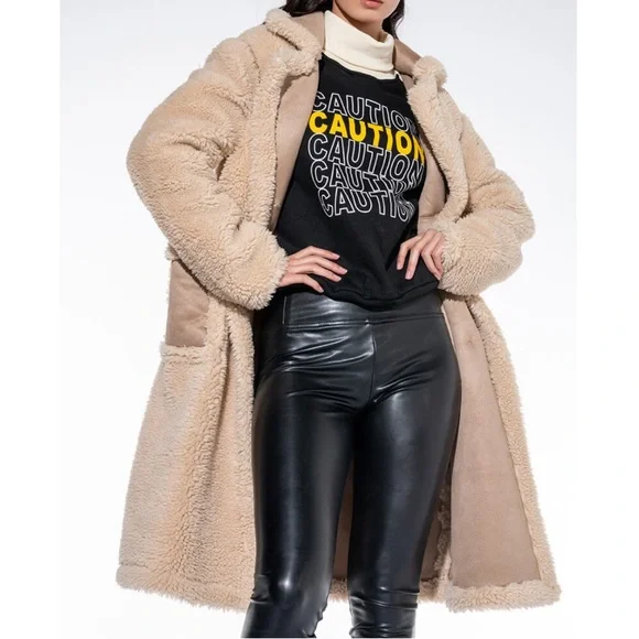 AKIRA REVE BORG TRENCH COAT - Picture 7 of 16